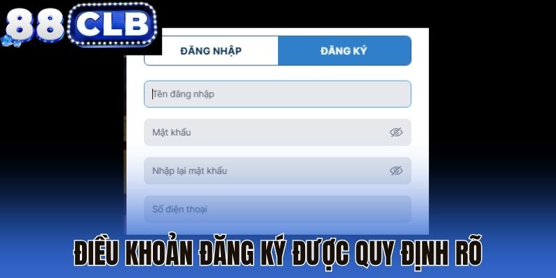Điều khoản đăng ký được quy định rõ