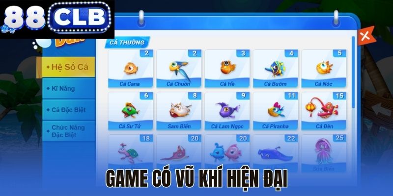 Game có vũ khí hiện đại